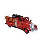 1939 Ward LaFrance Fire Truck 1:64 Diecast Model, Vintage American Fire Engine Ladder Truck Miniature Alloy Collectible