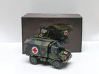 1:64 Mercedes Unimog U1300L Army Ambulance Diecast Model Truck, Military Rescue Vehicle Miniature Collectible
