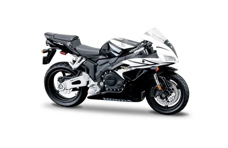 1:18 Honda CBR1000RR Diecast Motorcycle Model, Black White Sport Bike Alloy Miniature Collectible for Racing Fans
