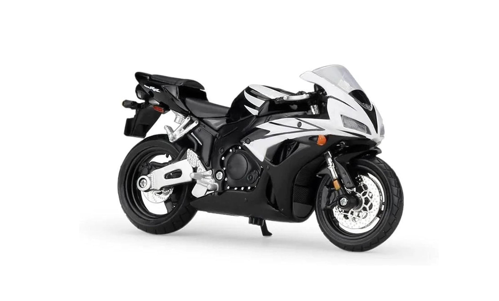 1:18 Honda CBR1000RR Diecast Motorcycle Model, Black White Sport Bike Alloy Miniature Collectible for Racing Fans