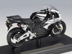 1:18 Honda CBR1000RR Diecast Motorcycle Model, Black White Sport Bike Alloy Miniature Collectible for Racing Fans