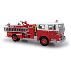 San Francisco Engine 31 Fire Truck 1:64 Diecast Model, Vintage American Fire Engine Miniature, Red Rescue Ladder Truck Alloy Collectible