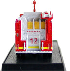 Pierce Dash Top Mount Pumper Fire Truck 1:64 Diecast Model, USA Fire Engine Collectible, Detailed Fire Department Rescue Truck Scale Model for Display