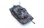 M1A2 Abrams Main Battle Tank 1:64 Diecast Model, US Army Military Tank Collectible, Detailed Camouflage Abrams Tank Scale Model for Display and Collection