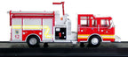 Pierce Dash Top Mount Pumper Fire Truck 1:64 Diecast Model, USA Fire Engine Collectible, Detailed Fire Department Rescue Truck Scale Model for Display