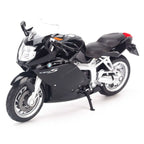 1:18 BMW K1200S Diecast Motorcycle Model, Black Sport Touring Alloy & Plastic Miniature Collectible for Biker Fans