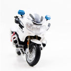 1:18 BMW R1200RT US Police Diecast Motorcycle Model, White Alloy & Plastic Police Bike Miniature Collectible