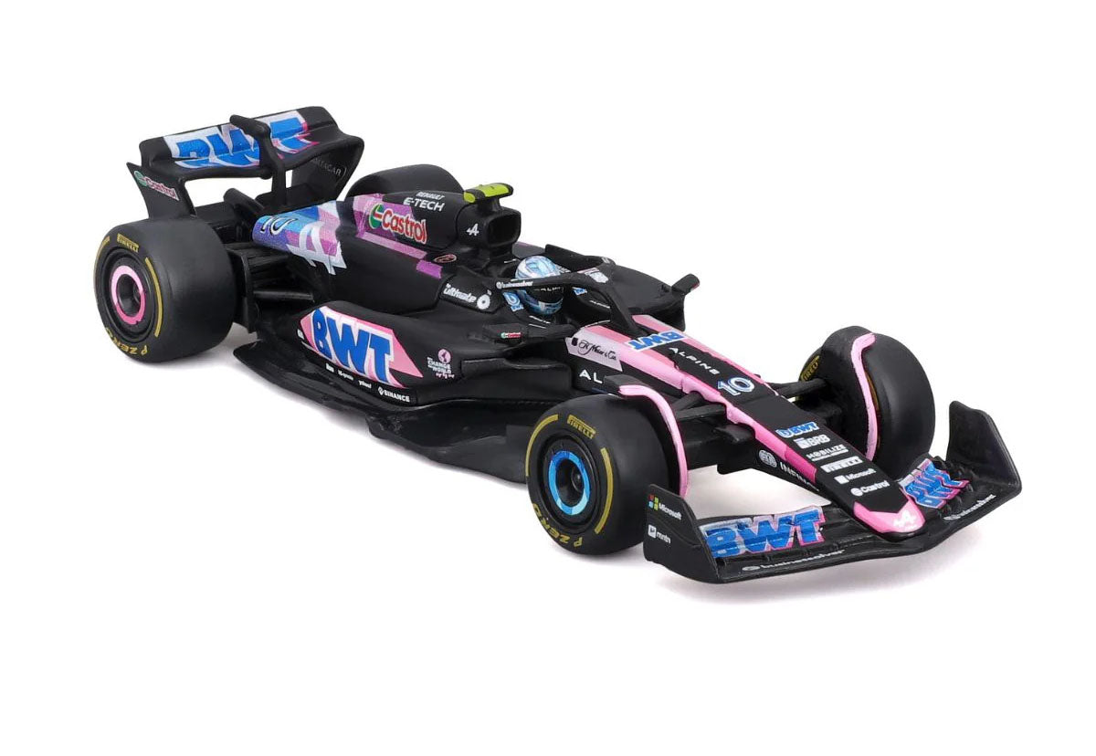 1:43 Alpine A524 BWT Formula 1 Diecast Car Model, Pink Black F1 Racing Miniature Collectible for Motorsport Fans