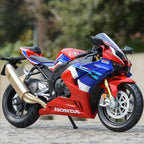1:12 Honda CBR1000RR-R Fireblade SP Diecast Motorcycle Model, Red Blue Sport Bike Alloy & Plastic Miniature for Racing Fans
