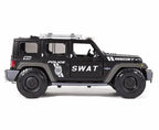 1:18 Jeep Rescue Concept Police SWAT Diecast SUV, Black Emergency Rescue Off Road Vehicle Collectible