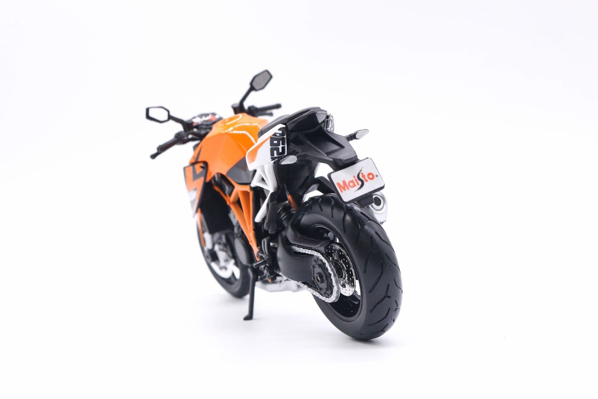 1:12 KTM 1290 Super Duke R Diecast Motorcycle Model, Orange Black Streetfighter Bike Alloy & Plastic Miniature for Collectors
