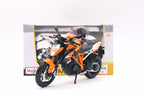 1:12 KTM 1290 Super Duke R Diecast Motorcycle Model, Orange Black Streetfighter Bike Alloy & Plastic Miniature for Collectors