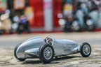 1:24 Welly 1937 Mercedes-Benz W125 Diecast Car Model, Classic Silver Alloy Miniature Collectible for Vintage Car Enthusiasts