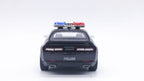 1:32 Dodge Challenger SRT Hellcat Police Diecast Car Model, Black White Alloy Miniature with LED Lights for Collectors
