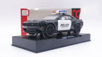 1:32 Dodge Challenger SRT Hellcat Police Diecast Car Model, Black White Alloy Miniature with LED Lights for Collectors
