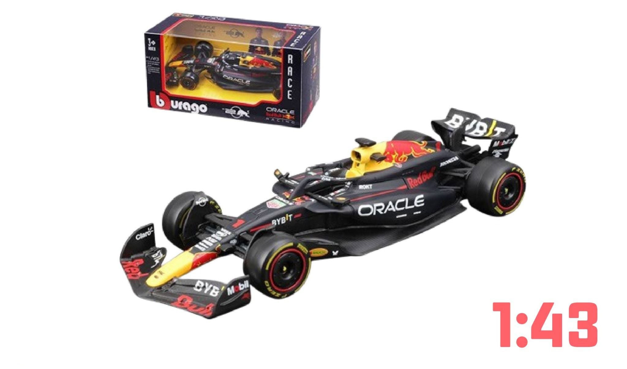 1:43 Red Bull RB20 Formula 1 Diecast Car Model, Oracle F1 Racing Miniature Collectible for Motorsport Fans