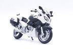 1:18 Yamaha FJR1300 Police Diecast Motorcycle Model, White Black Patrol Touring Bike Alloy & Plastic Miniature
