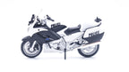 1:18 Yamaha FJR1300 Police Diecast Motorcycle Model, White Black Patrol Touring Bike Alloy & Plastic Miniature