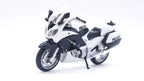 1:18 Yamaha FJR1300 Police Diecast Motorcycle Model, White Black Patrol Touring Bike Alloy & Plastic Miniature