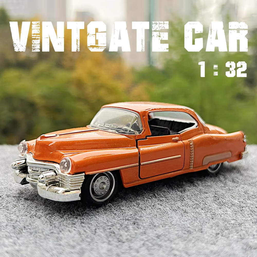1:32 Vintage Alloy Diecast Car Model, Classic Pull, Back Mini Vehicle for Retro Car Fans