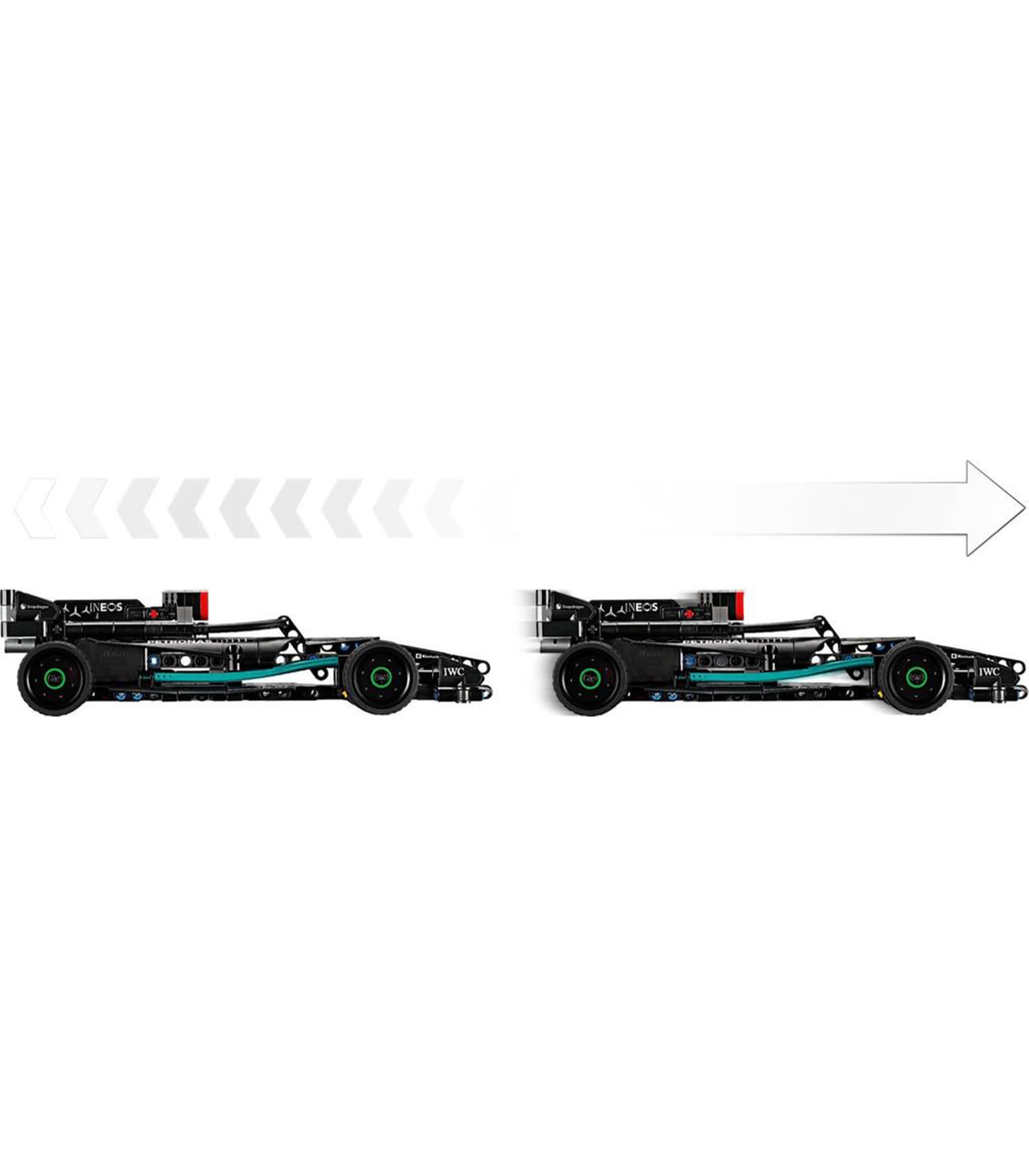 LEGO Technic 42165 Mercedes-AMG F1 W14 Pull Back Race Car Model, Black PETRONAS Formula 1 Building Set for Motorsport Fans