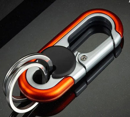 Heavy Duty Metal Carabiner Keychain, Stainless Steel Key Ring Clip, Tactical Key Holder for Men