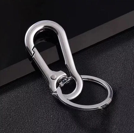 Heavy Duty Metal Carabiner Keychain, Stainless Steel Key Ring Clip, Tactical Key Holder for Men
