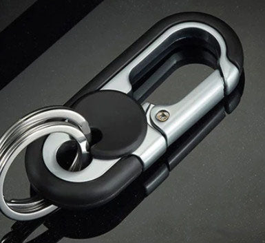 Heavy Duty Metal Carabiner Keychain, Stainless Steel Key Ring Clip, Tactical Key Holder for Men